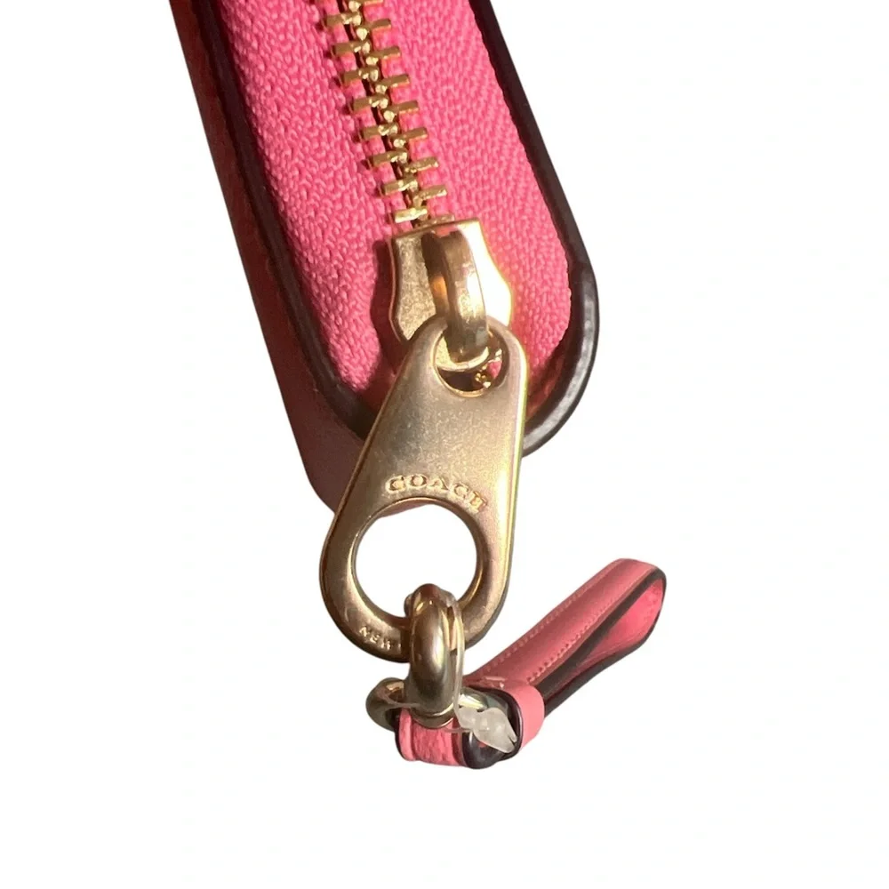 Coach Pink Wristlet Zip Around Wallet - Picture 7 of 7